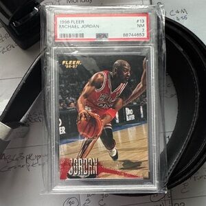 Fleer 1996 Michael Jordan Basketball Card - Red and Black